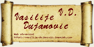 Vasilije Dujanović vizit kartica